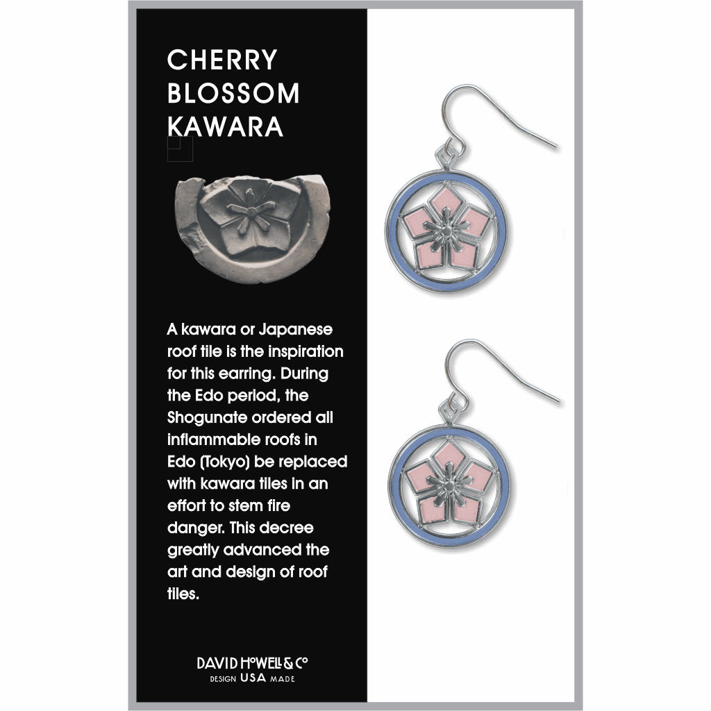 Cherry Blossom Kawara Sky Blue Earrings