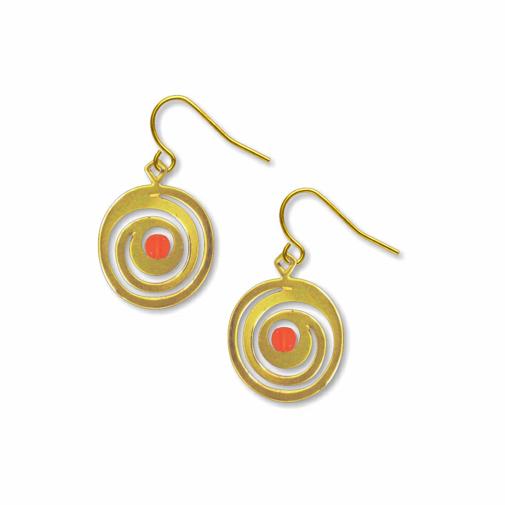 the-kiss-spirals-orange-bead-earrings-photo