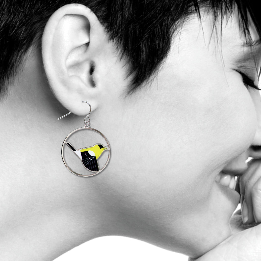 Charley Harper Goldfinch Earrings