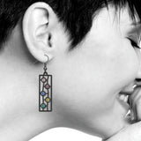 Victorian Stained Glass Rondels Earrings