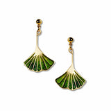 ginkgo-leaf-light-and-dark-green-enamel-earrings-photo