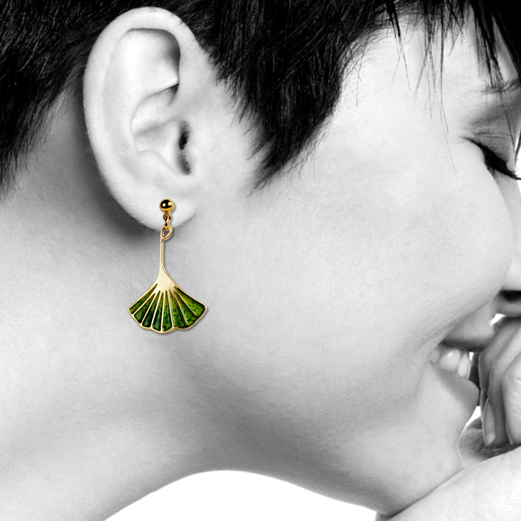 Ginkgo Leaf Earrings