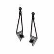 frank-lloyd-wright-art-glass-black-bead-chrome-enamel-earrings-photo