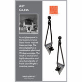 frank-lloyd-wright-art-glass-black-bead-chrome-enamel-earrings-photo-2