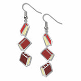 books-red-accents-earrings-photo