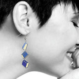 Books Dangle Blue Earrings