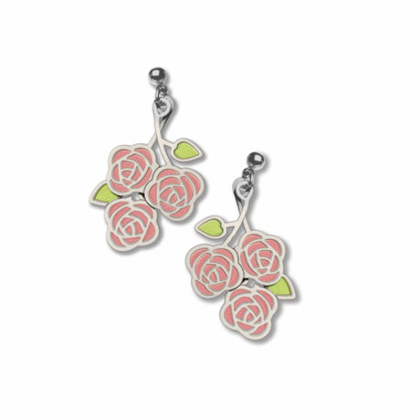 rose-symbolism--pink-accent-green-accent-earrings-photo