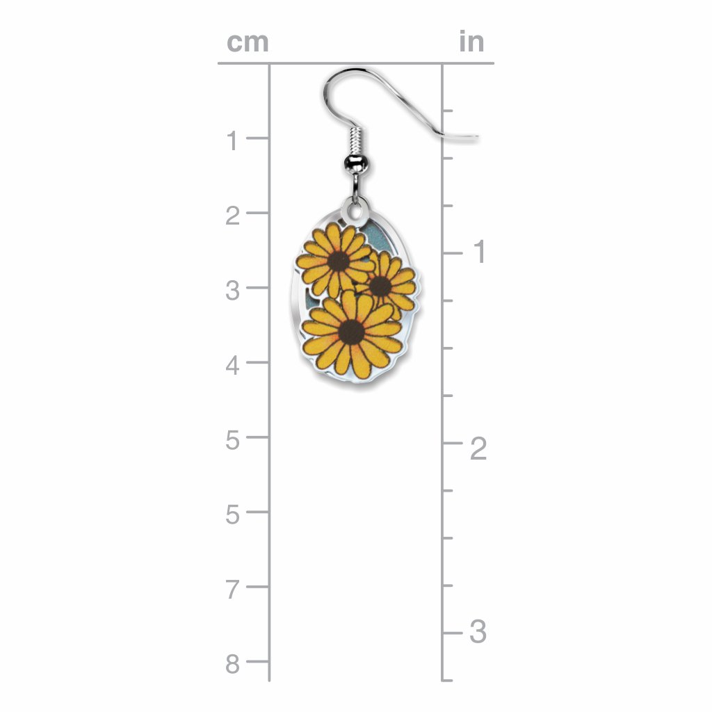 black-eyed-susan--giclee-print-light-blue-accent-earrings-photo-3