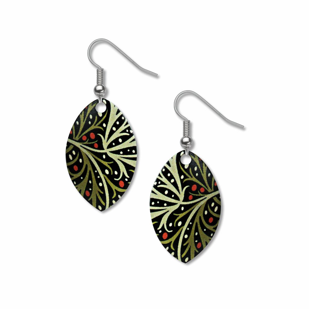 william-morris-seaweed-giclee-print-earrings-photo