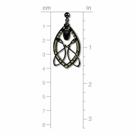 Sullivan Chicago Stock Exchange Green Wall Stencil Earrings