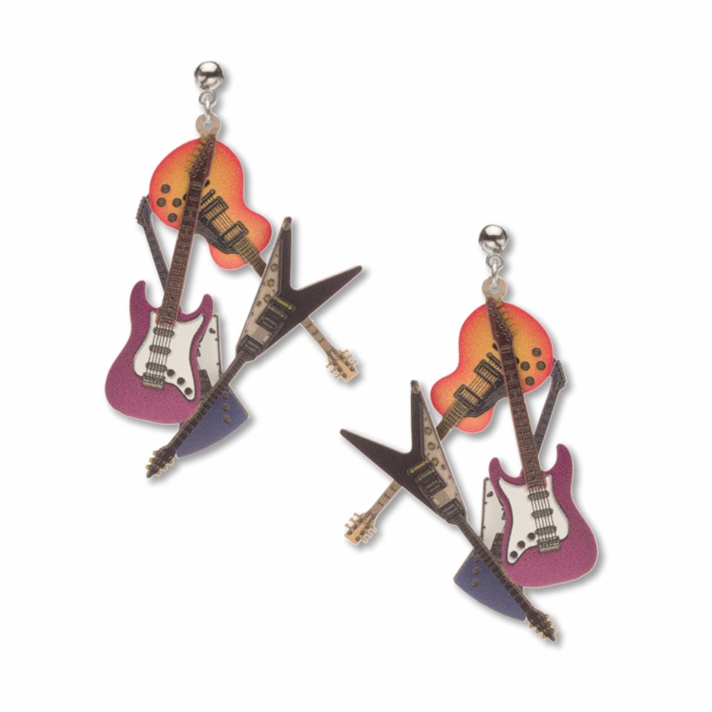 guitars-giclee-print-earrings-photo
