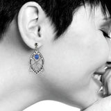 Sullivan Chicago Stock Exchange Sapphire Wall Stencil Earrings