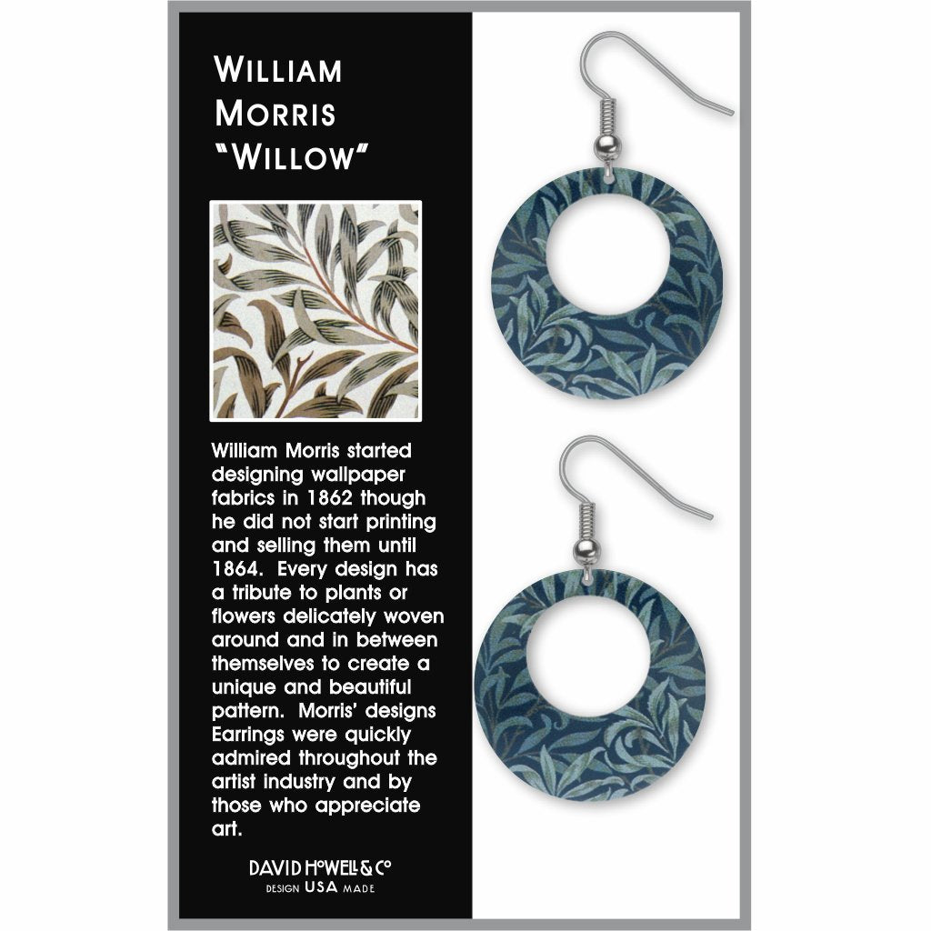 william-morris-"willow"-giclee-print-earrings-photo-2