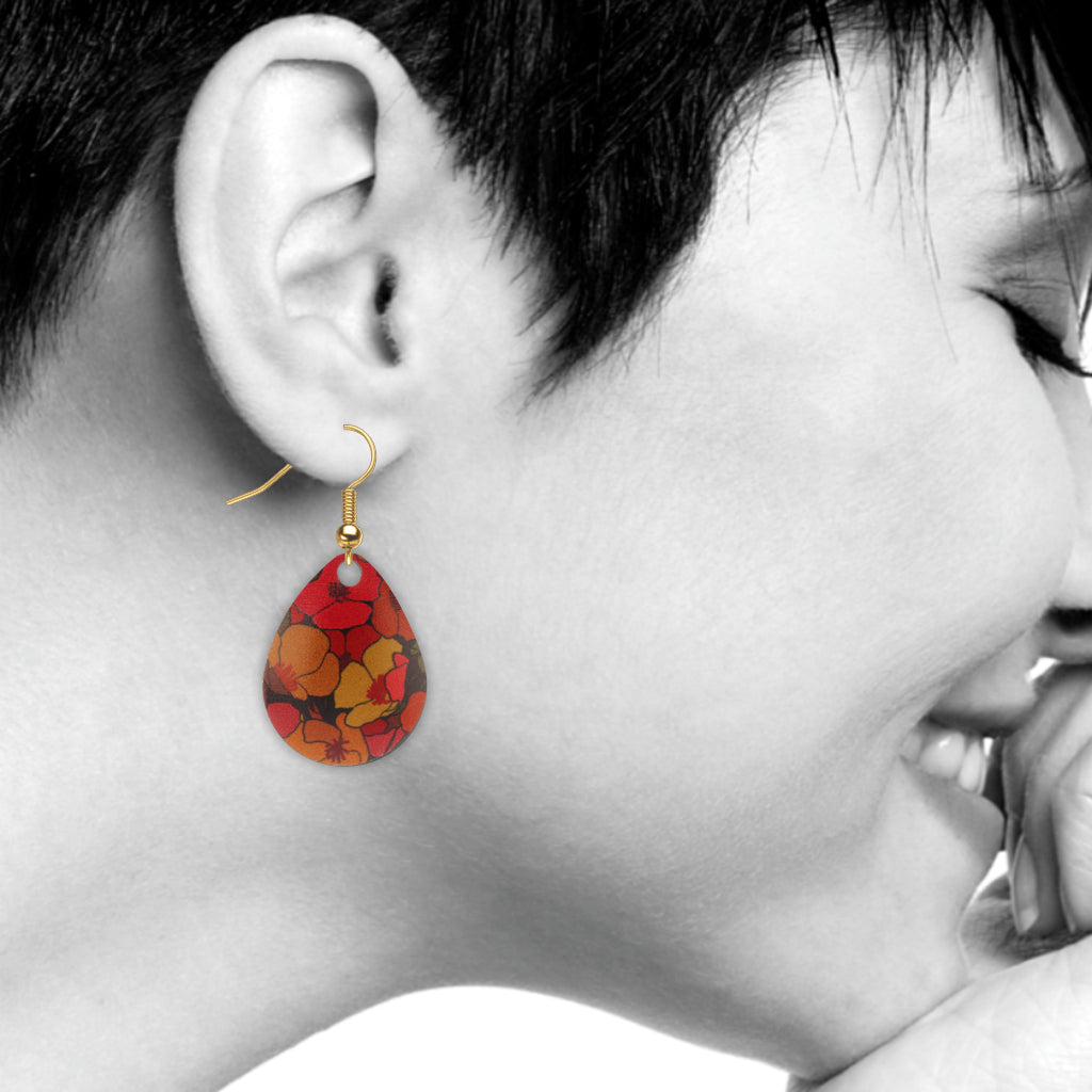 Poppy Pattern Earrings