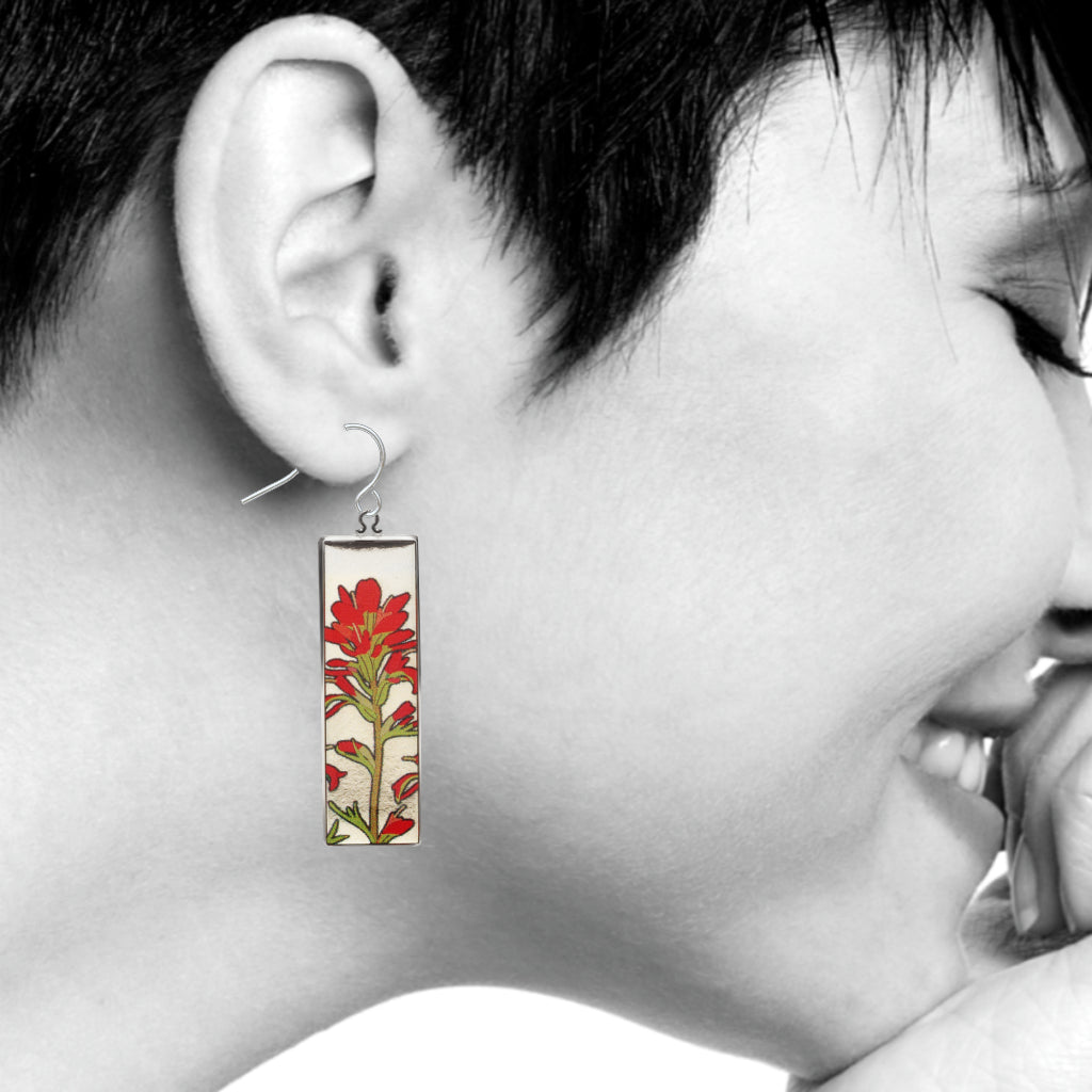 Indian Paintbrush Earrings