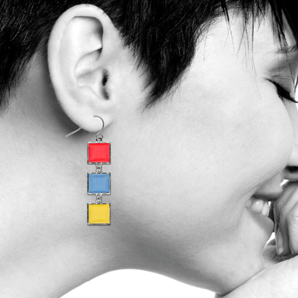 Bauhaus Color Wheel Earrings