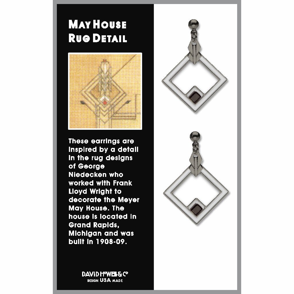 may-house-rug-detail-black-bead-chrome-enamel-earrings-photo-2