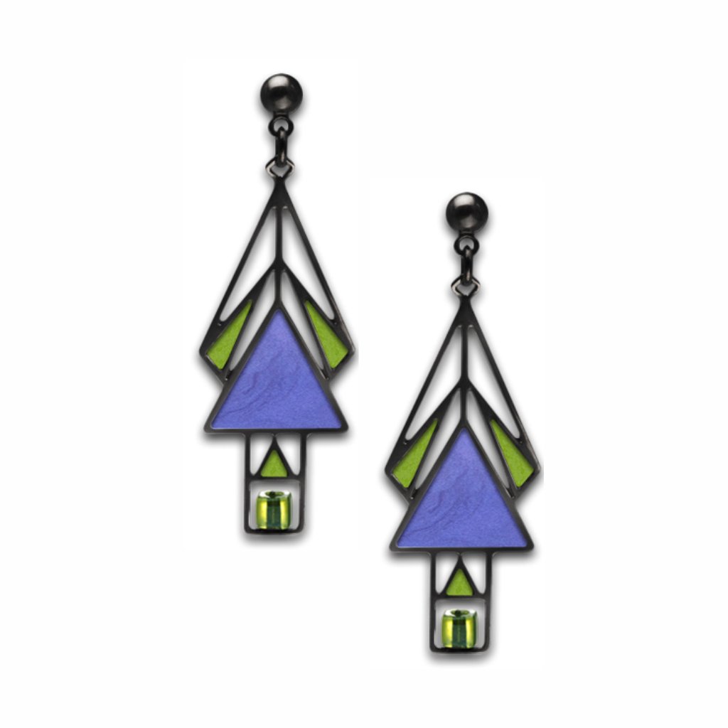 mahony-window-pale-green-bead-twilight-blue-enamel-spring-green-accent-earrings-photo
