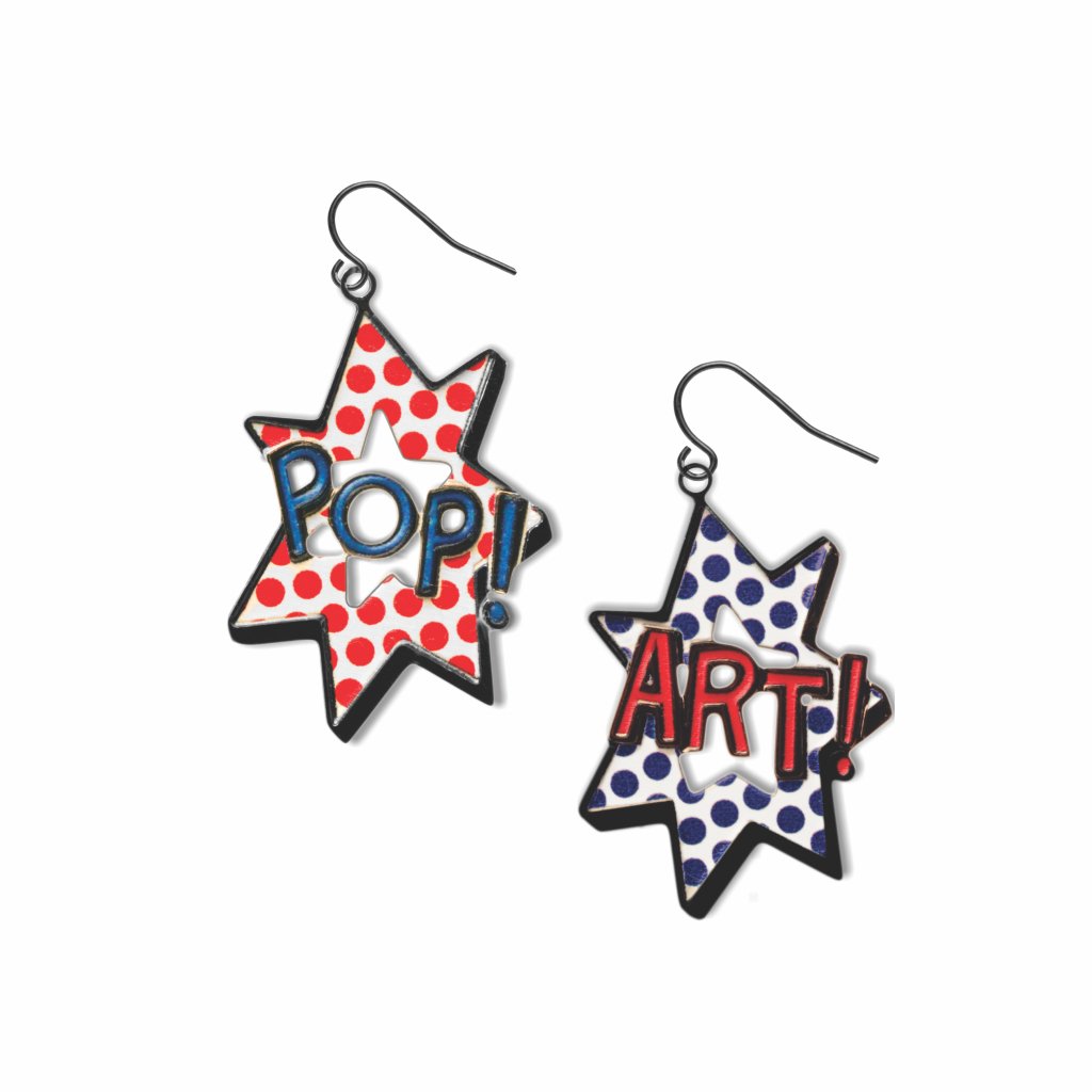 pop-art--red-accents-blue-accents-white-accent-earrings-photo