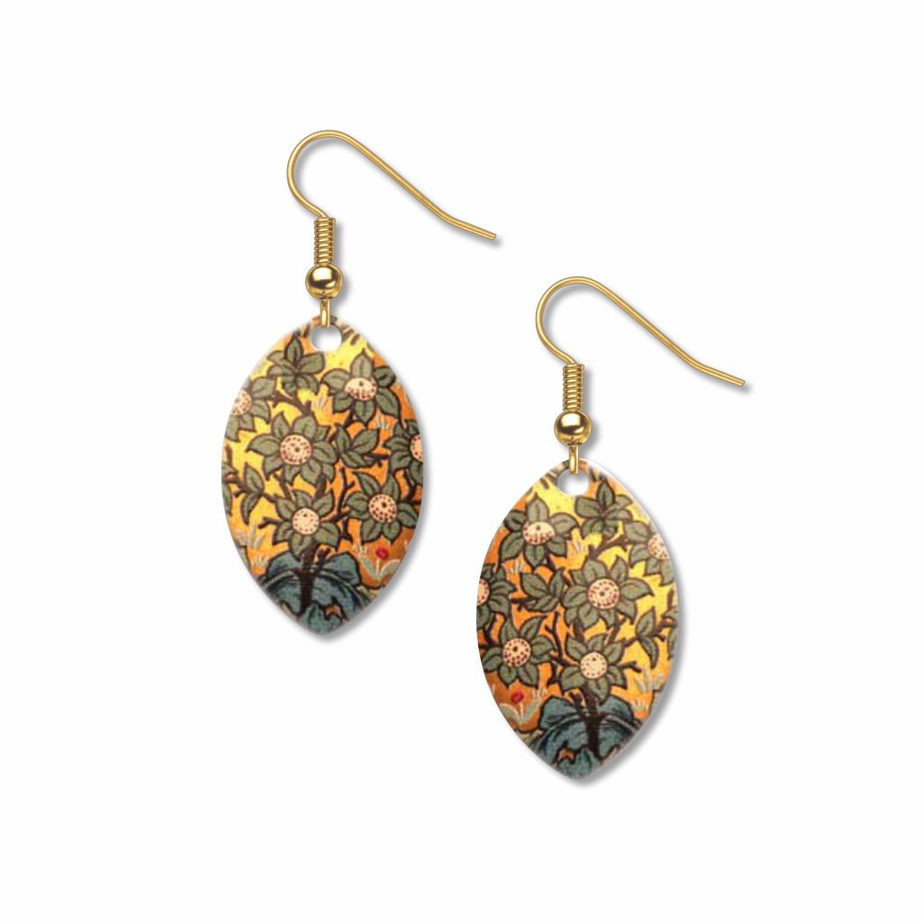 william-morris-orchard-pattern-giclee-print-faux-gilt-earrings-photo