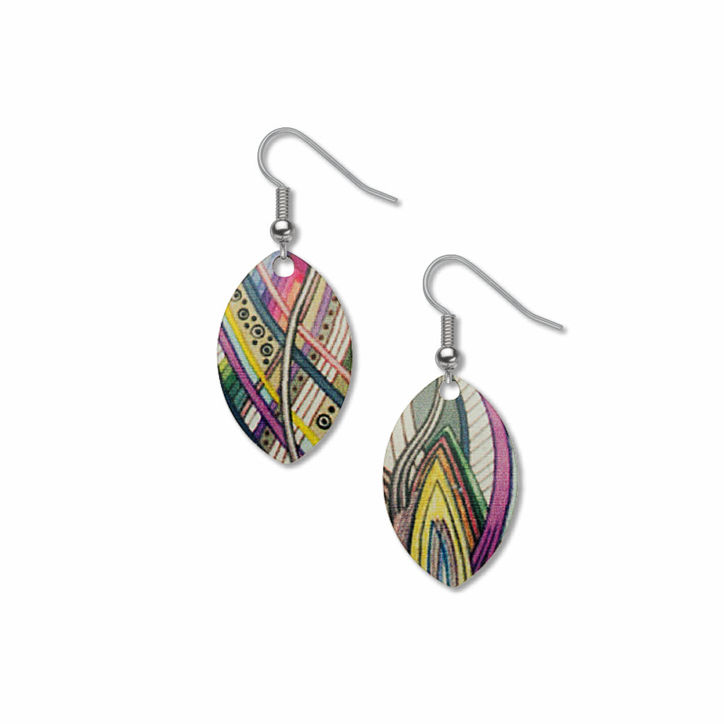 String Music Abstract Earrings