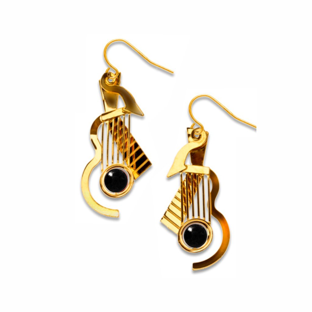 cubist-guitar-gold-black-bead-earrings-photo