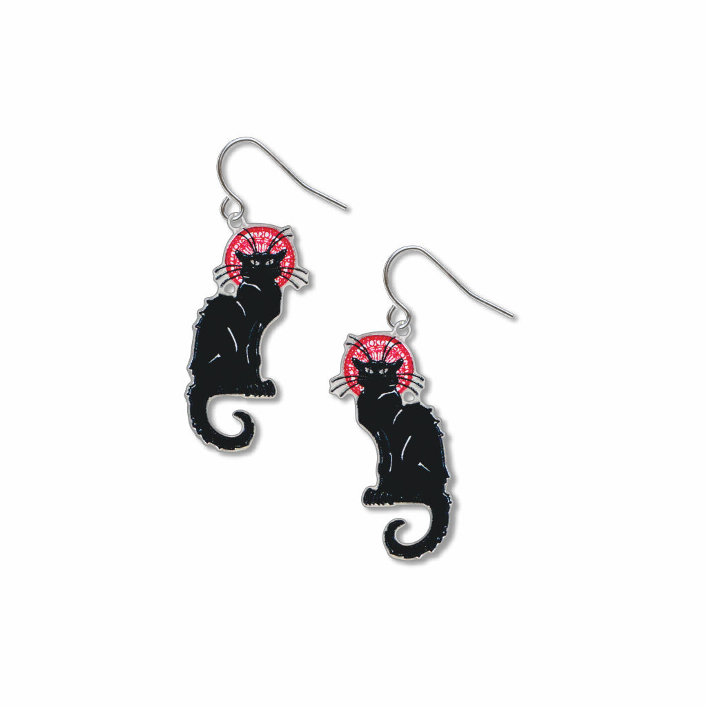Steinlen - Le Chat Noir Earrings