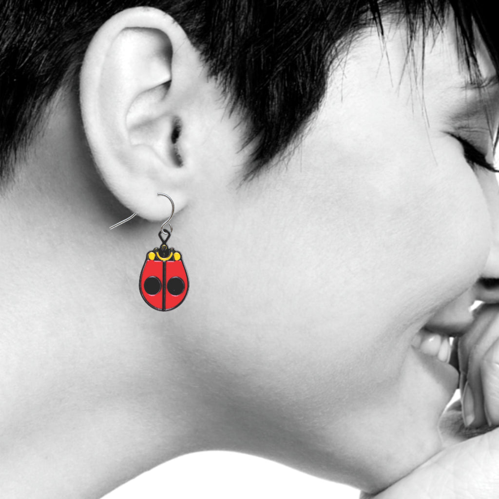 Charley Harper Ladybug Earrings