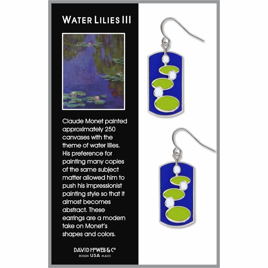 water-lilies-iii-dark-giclee-print-earrings-photo-2