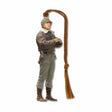 A metal bookmark of General George Smith Patton, Jr. in a military uniform, holding binoculars with brown tassel.