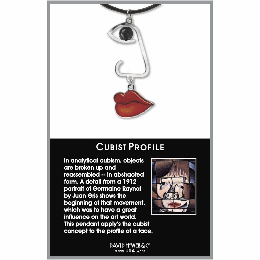 cubist-profile-black-bead-giclee-print-domed-pendant-photo-2