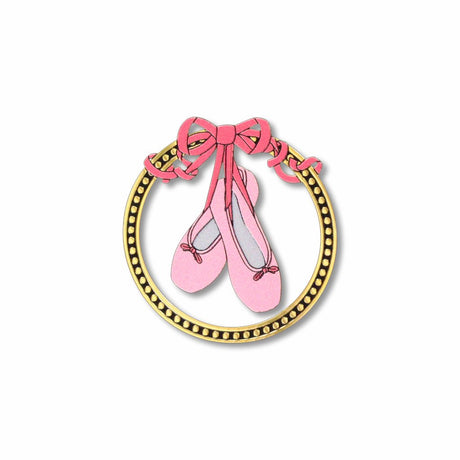 Pavlova’s Shoes metal clip bookmark inspired by an actual pair of ballet shoes worn by Anna Pavlova in the early 20th century. The design reflects the elegance and delicacy of classical ballet, evoking Pavlova’s signature style of graceful, airy movement and expressive interpretation of dance as poetic performance.