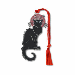 Cabaret, Le Chat Noir disheveled black cat with red braided tassel.
