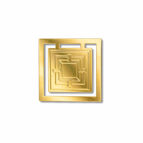 Frank Lloyd Wright Window of Design Metal Bookmark is foundation-approved, featuring a Usonian House concrete block-inspired stained-glass window design with a gold clip.
