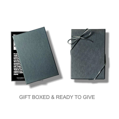 dark gray jewelry packaging square gift box with bow example